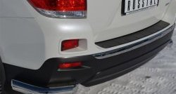 11 299 р. Защита заднего бампера (Ø76 мм уголки, нержавейка) SLITKOFF Toyota Highlander XU40 рестайлинг (2010-2013)  с доставкой в г. Майкоп. Увеличить фотографию 2