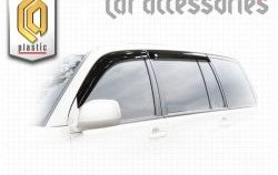 2 079 р. Дефлектора окон CA-Plastic  Toyota Highlander  XU20 (2000-2007) дорестайлинг, рестайлинг (Classic полупрозрачный, Без хром.молдинга, Крепление только на скотч)  с доставкой в г. Майкоп. Увеличить фотографию 2