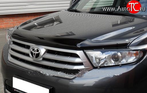 3 299 р. Дефлектор капота NovLine Toyota Highlander XU40 рестайлинг (2010-2013)  с доставкой в г. Майкоп