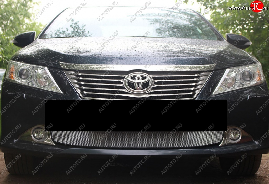 1 539 р. Защитная решётка в воздуховод автомобиля Russtal (хром) Toyota Highlander XU40 дорестайлинг (2007-2010)  с доставкой в г. Майкоп