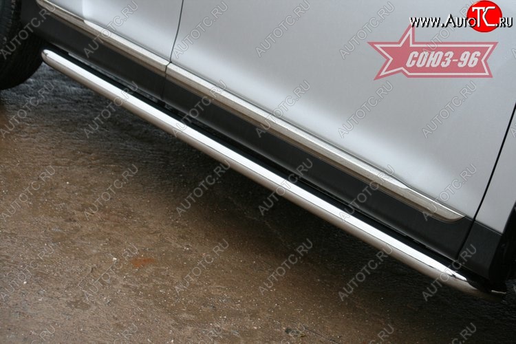 15 929 р. Защита порогов Souz-96 (d60) v1 Toyota Highlander XU40 рестайлинг (2010-2013)  с доставкой в г. Майкоп