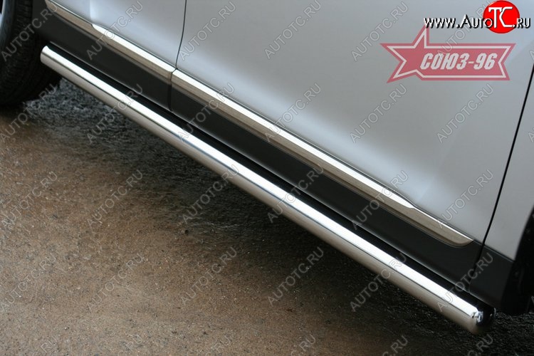 16 919 р. Защита порогов Souz-96 (d76) Toyota Highlander XU40 рестайлинг (2010-2013)  с доставкой в г. Майкоп
