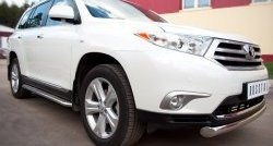 24 649 р. Широкая защита порогов SLITKOFF Toyota Highlander XU40 рестайлинг (2010-2013)  с доставкой в г. Майкоп. Увеличить фотографию 3