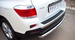 14 799 р. Защита заднего бампера (Ø76 мм, нержавейка) SLITKOFF  Toyota Highlander  XU40 (2010-2013) рестайлинг  с доставкой в г. Майкоп. Увеличить фотографию 2