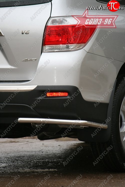 8 819 р. Защита заднего бампера из двух боковых уголков (d42) Souz-96 Toyota Highlander XU40 рестайлинг (2010-2013)  с доставкой в г. Майкоп