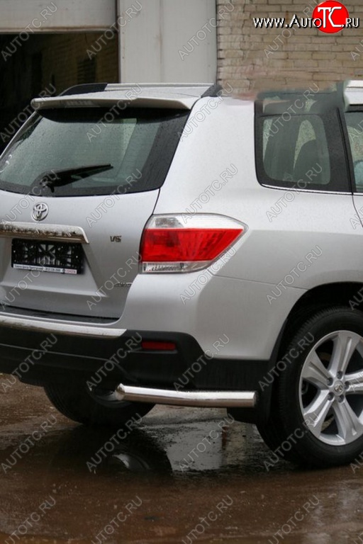 15 029 р. Защита заднего бампера из двойных боковых уголков d 76 SOUZ_96 Toyota Highlander XU40 рестайлинг (2010-2013)  с доставкой в г. Майкоп