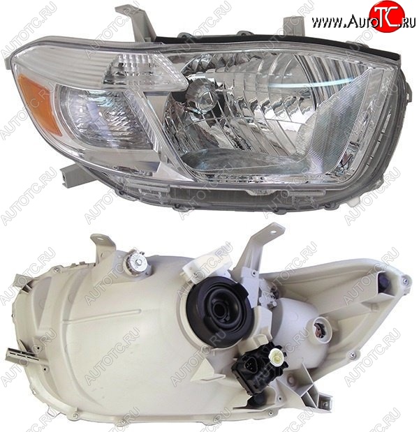 6 799 р. Правая фара SAT Toyota Highlander XU40 дорестайлинг (2007-2010)  с доставкой в г. Майкоп