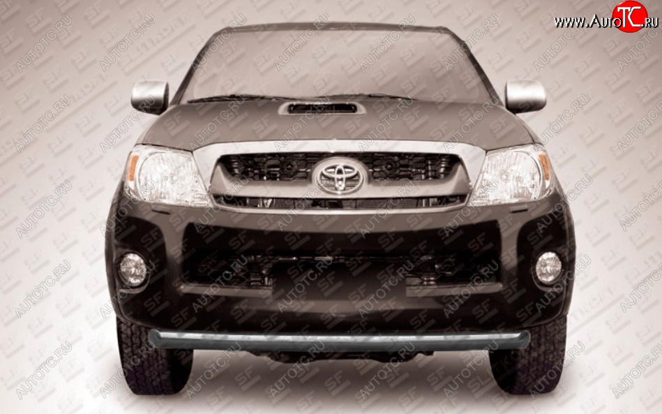 9 099 р. Защита переднего бампера Slitkoff (Ø 57, радиусная).  Toyota Hilux  AN20,AN30 (2011-2016)  2-ой рестайлинг (Сталь с полимерным покрытием. Цвет: черный)  с доставкой в г. Майкоп