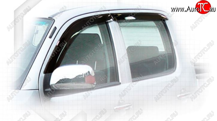 2 099 р. Дефлектора окон CA-Plastic Toyota Hilux AN20,AN30  2-ой рестайлинг (2011-2016) (Classic полупрозрачный, Без хром.молдинга)  с доставкой в г. Майкоп