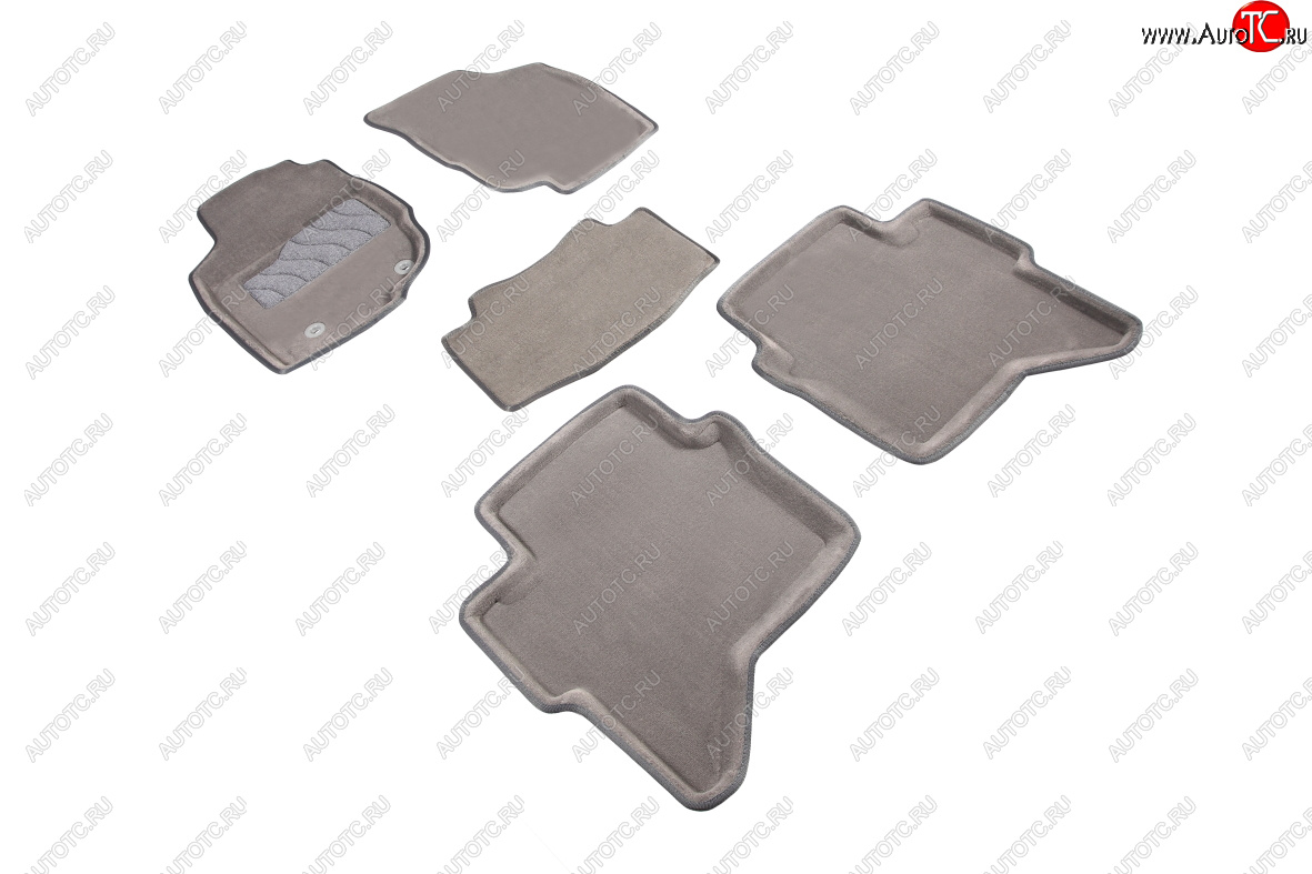 7 259 р. Комплект ковриков салона Seintex 3D (текстиль)  Toyota Hilux  AN20,AN30 (2011-2016)  2-ой рестайлинг (серый)  с доставкой в г. Майкоп
