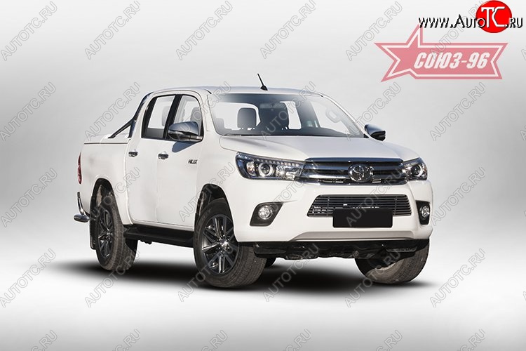 6 614 р. Декоративный элемент воздухозаборника Souz-96 (d10) Toyota Hilux AN120 дорестайлинг (2016-2020)  с доставкой в г. Майкоп