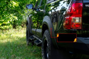 Расширитель арки RA (вылет 25 мм, задний левый) Toyota Hilux  AN120 (2016-2020) дорестайлинг