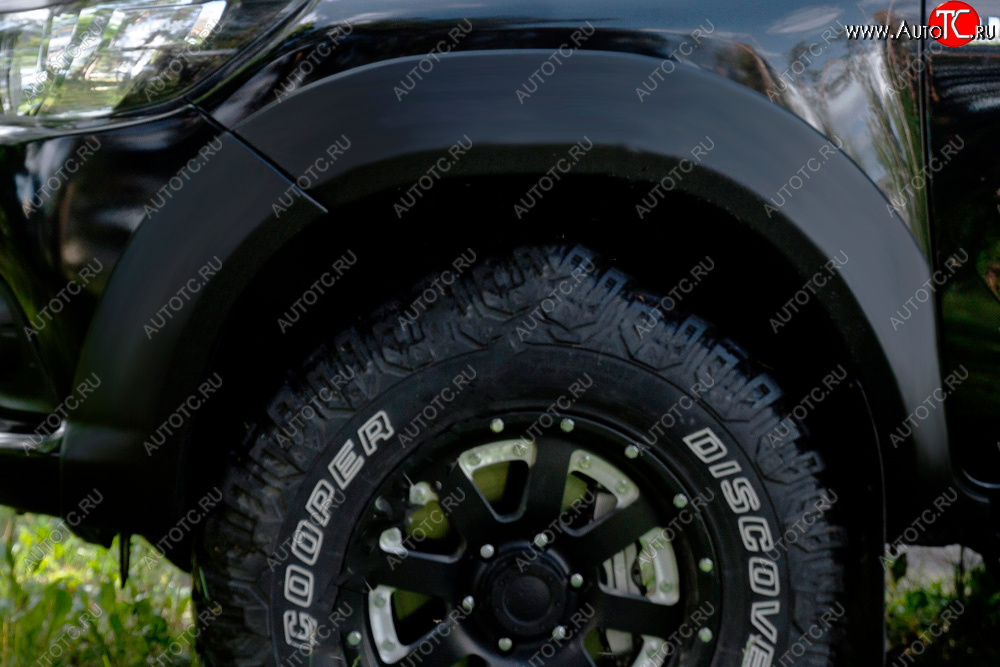 6 999 р. Расширитель арки RA (вылет 25 мм, передний левый)  Toyota Hilux  AN120 (2016-2020) дорестайлинг (Поверхность глянец под покраску, Неокрашенный)  с доставкой в г. Майкоп
