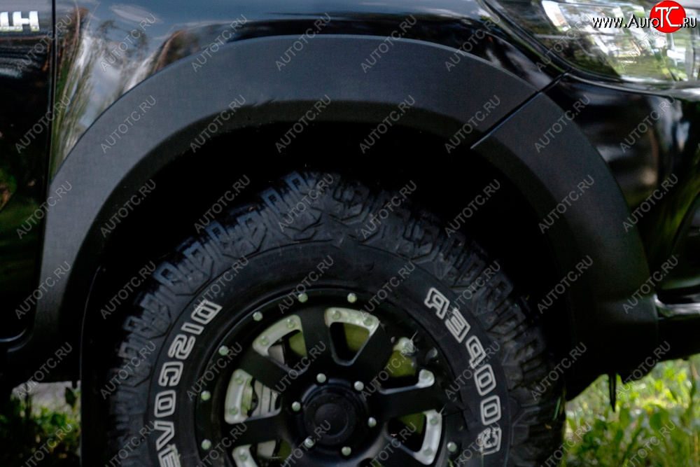 6 999 р. Расширитель арки RA (вылет 25 мм, передний правый)  Toyota Hilux  AN120 (2016-2020) дорестайлинг (Поверхность шагрень)  с доставкой в г. Майкоп