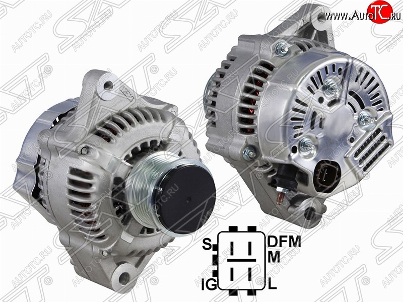 11 499 р. Генератор (80A/ 12V) (1KDFTV) SAT  Toyota Hilux Surf  N180 - Land Cruiser  90  с доставкой в г. Майкоп
