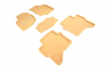 Комплект ковриков в салон Seintex 3D (текстиль) Toyota Hilux  AN20,AN30 (2011-2016)  2-ой рестайлинг (бежевый)