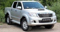 2 069 р. Защитная сетка решетки переднего бампера (рестайлинг) РА Toyota Hilux AN20,AN30  2-ой рестайлинг (2011-2016)  с доставкой в г. Майкоп. Увеличить фотографию 2