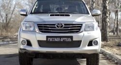 1 059 р. Зимняя заглушка решетки переднего бампера РА Toyota Hilux AN20,AN30  2-ой рестайлинг (2011-2016)  с доставкой в г. Майкоп. Увеличить фотографию 2