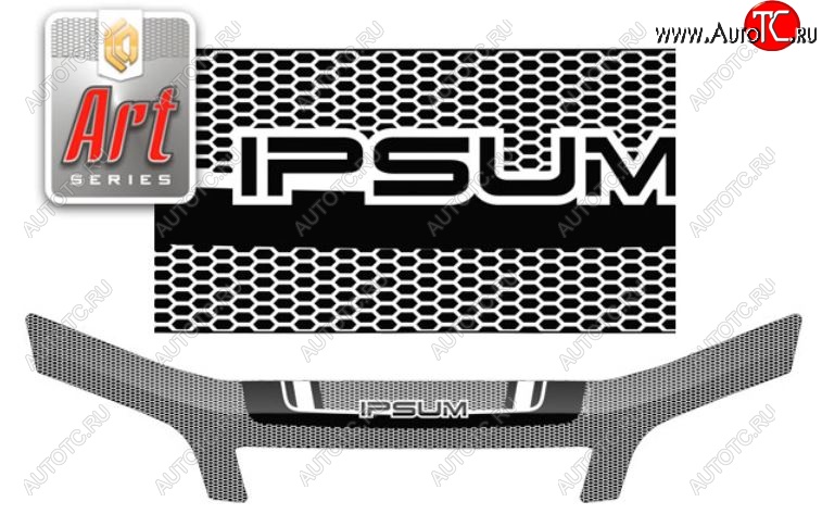 2 399 р. Дефлектор капота (M10G-M15G) CA-Plastiс  Toyota Ipsum  SXM10 (1995-1998) дорестайлинг (Серия Art графит)  с доставкой в г. Майкоп