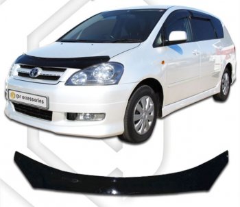 2 159 р. Дефлектор капота CA-Plastiс Toyota Ipsum ACM20 дорестайлинг (2001-2003) (серия Classic черный, Без надписи)  с доставкой в г. Майкоп. Увеличить фотографию 2