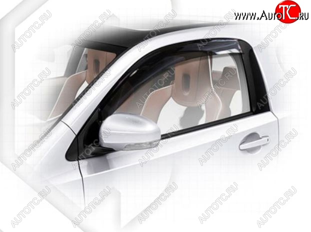 1 839 р. Дефлектора окон CA-Plastic Toyota IQ (2008-2016) (Classic полупрозрачный, Без хром.молдинга)  с доставкой в г. Майкоп