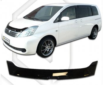 1 999 р. Дефлектор капота CA-Plastic Toyota Isis XM10 дорестайлинг (2004-2007) (серия Classic черный, Без надписи)  с доставкой в г. Майкоп. Увеличить фотографию 2