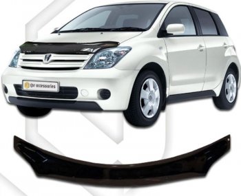 2 079 р. Дефлектор капота CA-Plastic Toyota Ist XP60 дорестайлинг (2001-2005) (серия Classic черный, Без надписи)  с доставкой в г. Майкоп. Увеличить фотографию 2
