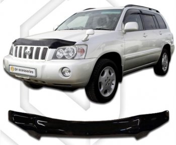 2 199 р. Дефлектор капота CA-Plastiс Toyota Kluger XU20 дорестайлинг (2000-2003) (серия Classic черный, Без надписи)  с доставкой в г. Майкоп. Увеличить фотографию 2