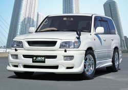 18 749 р. Накладка на передний бампер JAOS Toyota Land Cruiser 100 дорестайлинг (1998-2002) (Неокрашенная)  с доставкой в г. Майкоп. Увеличить фотографию 2