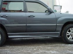 15 349 р. Пороги накладки JAOS Toyota Land Cruiser 100 1-ый рестайлинг (2002-2005) (Неокрашенные)  с доставкой в г. Майкоп. Увеличить фотографию 3