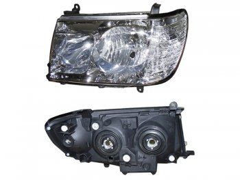 Левая фара (цельная) SAT Toyota Land Cruiser 10 100 2-ой рестайлинг (2005-2007)