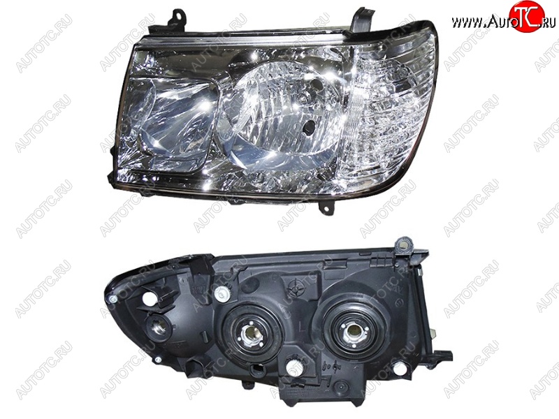 3 499 р. Левая фара (цельная) SAT Toyota Land Cruiser 10 100 2-ой рестайлинг (2005-2007)  с доставкой в г. Майкоп