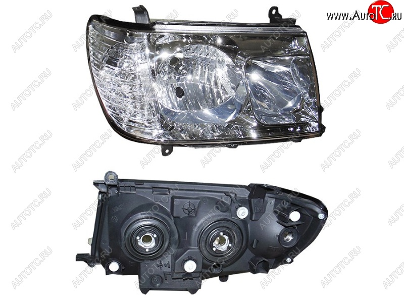 3 499 р. Правая фара (цельная) SAT Toyota Land Cruiser 10 100 2-ой рестайлинг (2005-2007)  с доставкой в г. Майкоп