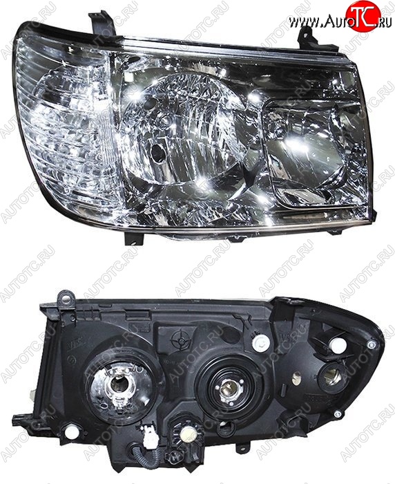 4 399 р. Правая фара SAT (под ксенон) Toyota Land Cruiser 10 100 2-ой рестайлинг (2005-2007)  с доставкой в г. Майкоп