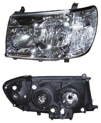 Левая фара SAT (левый руль, цельная, под корректор, под ксенон) Toyota Land Cruiser 10 100 2-ой рестайлинг (2005-2007)