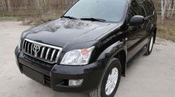 1 099 р. Реснички RA на фары Toyota Land Cruiser Prado J120 (2002-2009) (Неокрашенные)  с доставкой в г. Майкоп. Увеличить фотографию 2