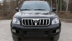 1 099 р. Реснички RA на фары Toyota Land Cruiser Prado J120 (2002-2009) (Неокрашенные)  с доставкой в г. Майкоп. Увеличить фотографию 3