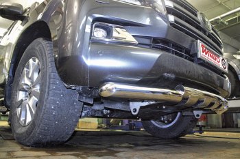 15 799 р. Защита переднего бампера WINBO (Ø76 мм, нержавейка) Toyota Land Cruiser Prado J150 дорестайлинг (2009-2013)  с доставкой в г. Майкоп. Увеличить фотографию 4