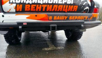 50 189 р. Бампер задний силовой РИФ Toyota Land Cruiser Prado J120 (2002-2009) (С квадратом под фаркоп)  с доставкой в г. Майкоп. Увеличить фотографию 4