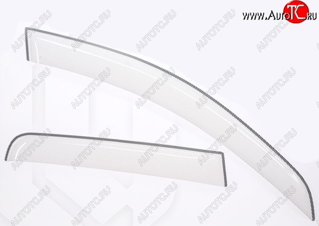 2 299 р. Дефлектора окон (J120-J125) CA-Plastic Toyota Land Cruiser Prado J120 (2002-2009) (Шелкография белая, Без хром.молдинга, Крепление только на скотч)  с доставкой в г. Майкоп