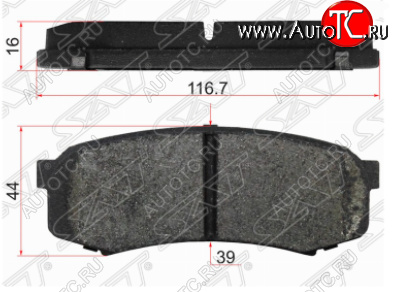 1 139 р. Комплект задних тормозных колодок SAT (с керамическим наполнением) Toyota Land Cruiser 90 (1996-2000)  с доставкой в г. Майкоп