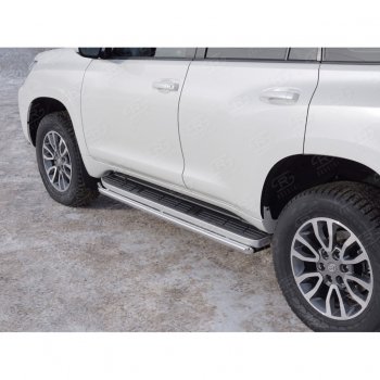 15 999 р. Защита порогов (Ø42 мм, нержавейка) SLITKOFF Toyota Land Cruiser Prado J150 2-ой рестайлинг (2017-2020)  с доставкой в г. Майкоп. Увеличить фотографию 4