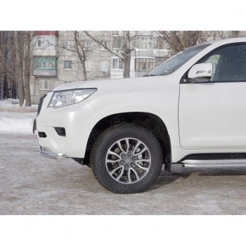 18 999 р. Одинарная защита переднего бампера диаметром 63 мм SLITKOFF Toyota Land Cruiser Prado J150 2-ой рестайлинг (2017-2020)  с доставкой в г. Майкоп. Увеличить фотографию 2