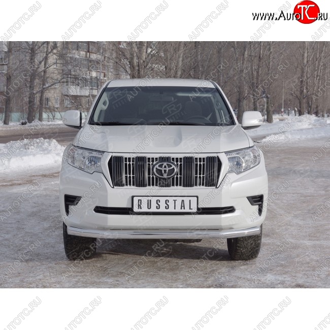 18 999 р. Одинарная защита переднего бампера диаметром 63 мм SLITKOFF Toyota Land Cruiser Prado J150 2-ой рестайлинг (2017-2020)  с доставкой в г. Майкоп