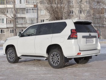 20 349 р. Защита заднего бампера (Ø63 мм, нержавейка) SLITKOFF  Toyota Land Cruiser Prado  J150 (2017-2020) 2-ой рестайлинг  с доставкой в г. Майкоп. Увеличить фотографию 3