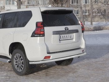 20 349 р. Защита заднего бампера (Ø63 мм, нержавейка) SLITKOFF  Toyota Land Cruiser Prado  J150 (2017-2020) 2-ой рестайлинг  с доставкой в г. Майкоп. Увеличить фотографию 4