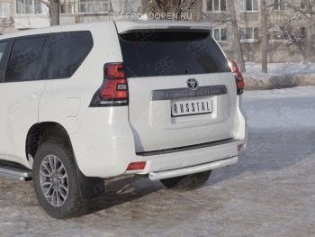 17 399 р. Защита заднего бампера (Ø76 мм, нержавейка) SLITKOFF  Toyota Land Cruiser Prado  J150 (2017-2020) 2-ой рестайлинг  с доставкой в г. Майкоп. Увеличить фотографию 3