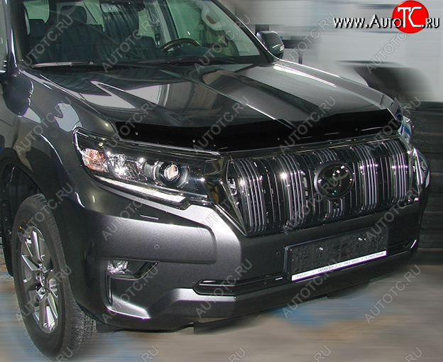 3 689 р. Дефлектор капота SIM Toyota Land Cruiser Prado J150 2-ой рестайлинг (2017-2020)  с доставкой в г. Майкоп