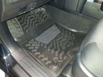 1 989 р. Комплект ковриков в салон Aileron 3D (с подпятником)  Toyota Land Cruiser Prado  J150 (2017-2020) 2-ой рестайлинг  с доставкой в г. Майкоп. Увеличить фотографию 2