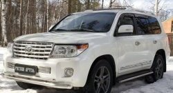 869 р. Реснички на фары RA Toyota Land Cruiser 200 1-ый рестайлинг (2012-2015) (Неокрашенные)  с доставкой в г. Майкоп. Увеличить фотографию 4
